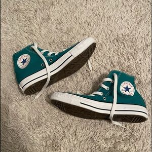 Green High Top Converse Sneakers - Never Worn